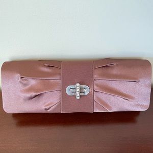 Brown beaded small clutch